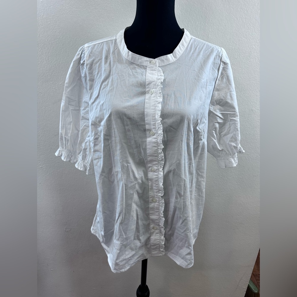 COPY - J.Crew Factory Cotton poplin shirt with jewel buttons